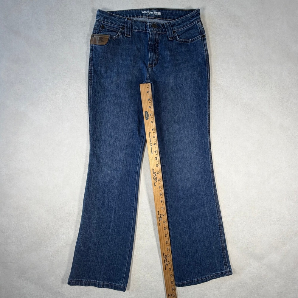 Wrangler Riggs Workwear Womens Bootcut Jeans Blue Medium Wash Size 4x30 - Picture 6 of 13